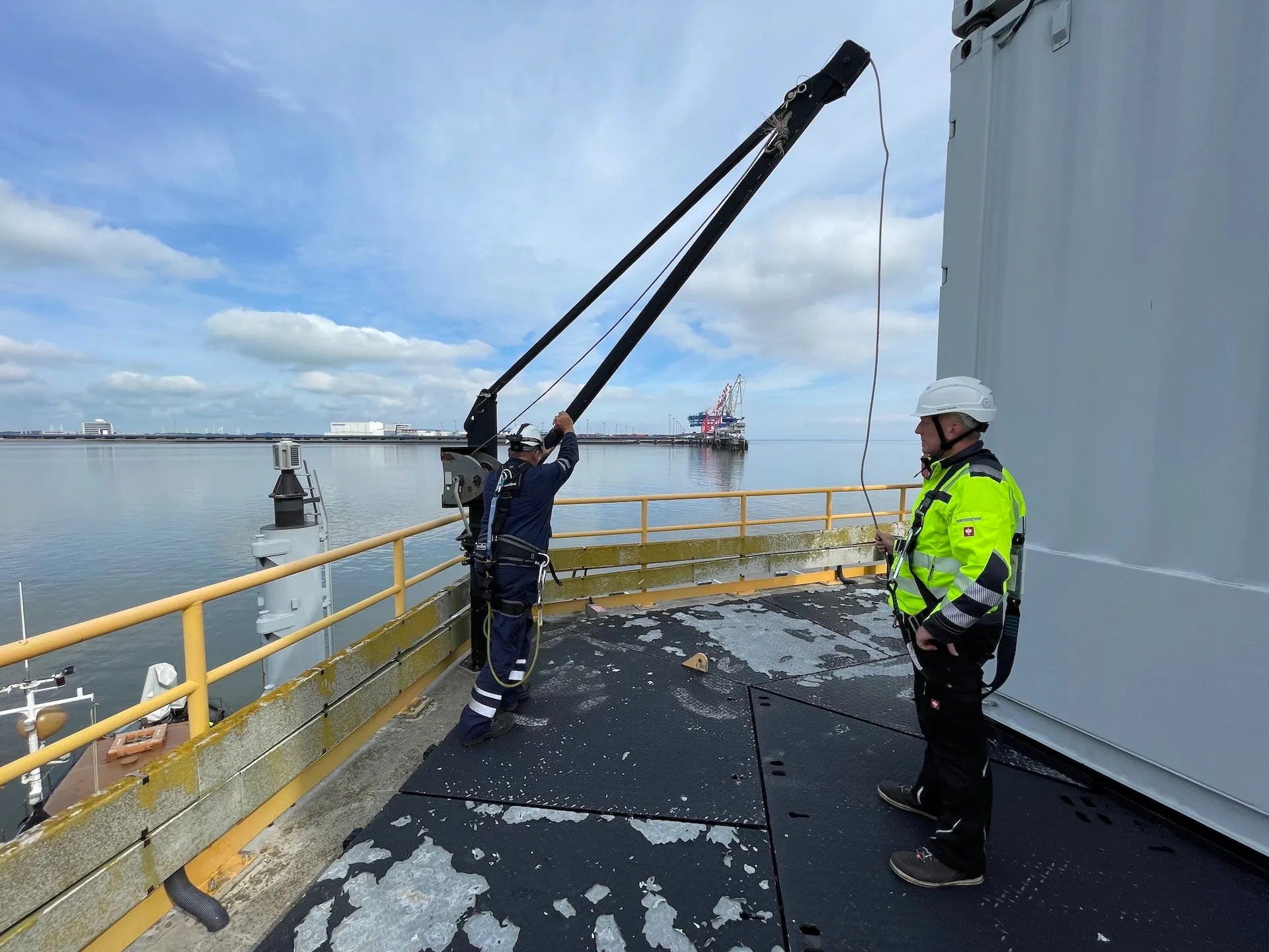 Kopterflug Inspektionsteam bei der Arbeit